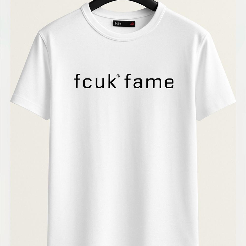 French Connection White Graphic Tee